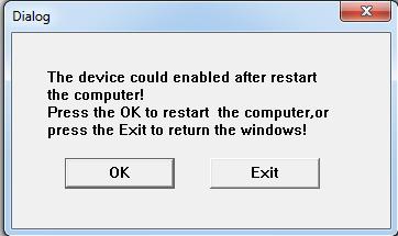 Click OK to restart the computer right now, or