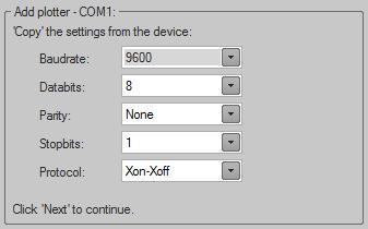 Select the communication port you determined in section Connection type 4. In case of USB connection, also select the correct port name. Click Next. 5.
