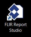 To start the Wizard, double-click on the FLIR Report Studio shortcut on your Desktop. To use a custom template you will either need to Browse for template, or Import template.