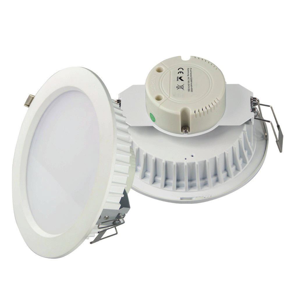 Commercial & residential lighting > Recessed light > Downlights Downlight Standard series SMD 2835 Internal driver Dimmable IP 40 High luminous efficiency EN62471 class 0 EN60598 RoHS Product