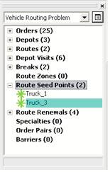 In the Network Analyst Window, double-click the newly added route seed point object (labeled as 278 Dorantes Ave) to open the Properties window for this object. 8.