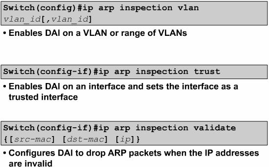 valid IP-to-MAC address binding before forwarding packets that can update the local ARP cache Drops and/or logs ARP packets with invalid