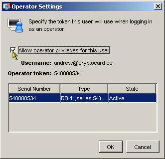 (This account will be used to logon to the replica server). To do so, right-click on a user, assign a token to the user, then select Edit User Operator Settings.