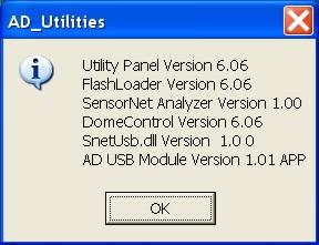 06 menu appears (Figure 5). Figure 5. AD Utilities v6.06 menu Figure 6. Version Numbers 2. Select from the AD Utilities v6.06 menu buttons to do the following: Load Utility.