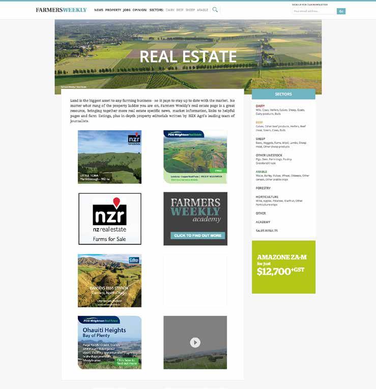 Farmers Weekly Real Estate page 10x Share of voice MREC (00x50pixels) 10x 100% SOV