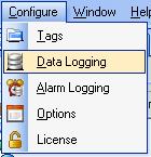 Chapter 3 Chapter 3 - Data Logging Configure Data Logging Step Task 1 Start Configure OPC Systems application. 2 Select Configure-Data Logging.