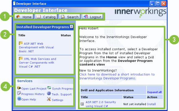2 EXPLORING THE DEVELOPER INTERFACE........................................ The InnerWorkings Developer Interface provides you with access to Developer Programs and all of their associated components.