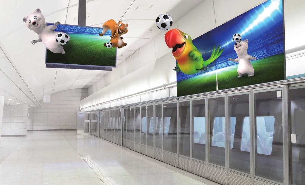 IN OUR ORDINARY LIFE YOU WILL LOOK OVERDIGM 3D DISPLAY 01 SUBWAY INFORMATION ELECTRONIC DISPLAY / SCREEN DOOR ADVERTISEMENT On upper side of