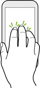 Note: The 3-finger gesture may not be available when TalkBack gestures are enabled. For details, see Navigate Your Phone with TalkBack.