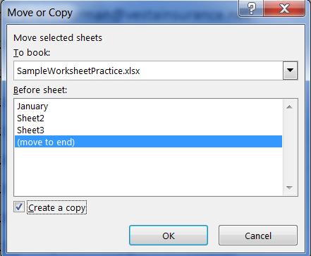 Choose where the sheet will appear in the Before sheet: field.