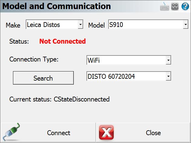 Connection Guide The general connection procedure for Leica Disto S910: 1. Launch Layout and open a Project. 2.