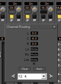 5.0 Mixer : Mixer Components Off (Use Channel Routing Grid) Aux pan follows Static Channel Routing assignment SR1 (Surround Mix) Aux pan follows Surround Mix bus panners ST1 (Stereo Mix) Aux pan
