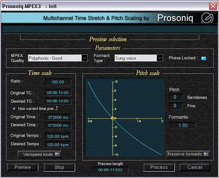 5.0 Effects : VST / DirectX support Select the region or clip to process, select the menu Project > Render and choose the Prosoniq MPEX3 module.