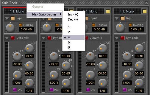 5.0 Strip and Bus Tools : Strip and Bus Tools Strip and Bus Tools Eq, Comp/Limiter/Expander Strip and Bus Tools are a quick and efficient way of adding the Equalization and Dynamics (compression and