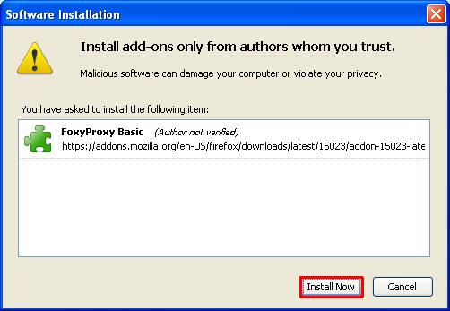3. Klõpsata lingil Add to Firefox, mille järel avaneb aken Software Installation ning klõpsata nupul Install Now 4.