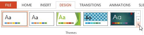 Different themes also use different slide layouts, which can change the arrangement of