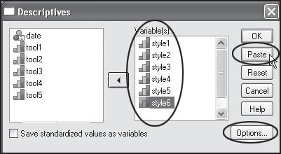 Also, usually in SPSS when you are ready to run your commands you will select OK. This runs the commands immediately.