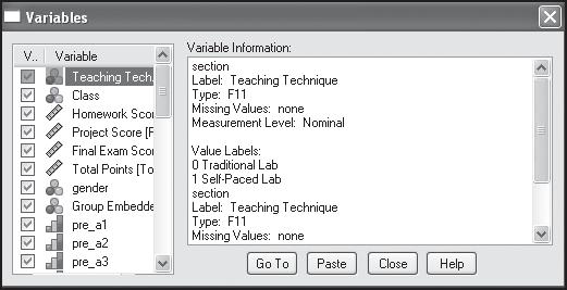 Using Utilities SPSS Definitions (*from SPSS Help): -System-missing: Values assigned by the program