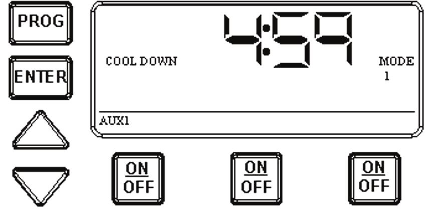 Runtime Definitions Firemen Switch Runtime Display The following example illustrates how the display will look when the cool down feature is activated.