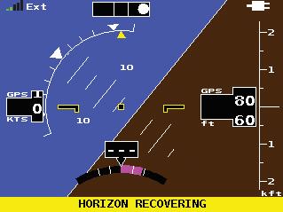 Performance Notes Figure 19 - Horizon Recovering After Rate Limit Exceeded AEROBATICS AND NON-STANDARD MANEUVERS The D2 s attitude sensing algorithm is based on fixed wing aircraft flight dynamics.