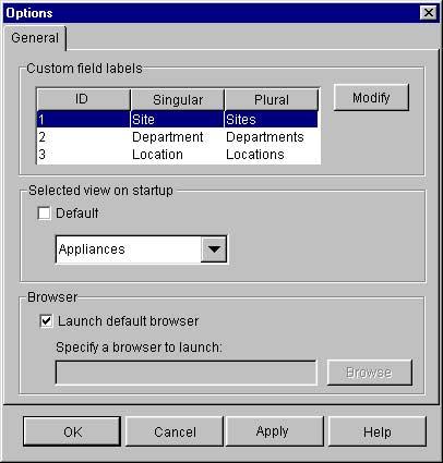 Chapter 3: Basic Operations 35 Figure 3.25: Options Dialog Box - Custom Field Labels 2. Select a field label to modify and click the Modify button. The Modify Custom Field Label dialog box appears. 3. Type the singular and plural versions of the field label.
