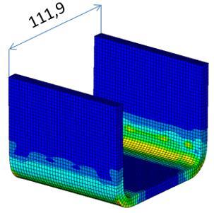4.3 Study on U shape Using the optimal simulation parameters determined during the previous step, a similar simulation model was created for the U shape parts, as shown in Figure 12.