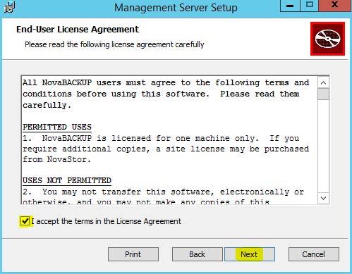 Clicking next on this screen will present you with the End-User License Agreement