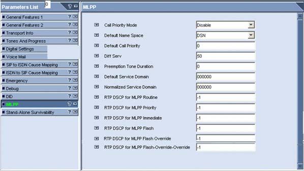 MP-11x & MP-124 5.7 Provisioning E911/MLPP Parameters This section describes how to configure the E911/MLPP (Multi-Level Precedence and Preemption) parameters using the EMS.
