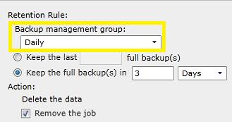 If all f the lcal and remte database snapshts f a backup jb are successfully deleted, delete the backup jb data in the Media device and the jb recrd.