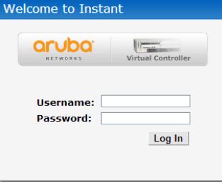 Figure 1 Login Screen When you use a provisioning Wi-Fi network to connect to the Internet, all browser requests are directed to the Instant UI. For example,