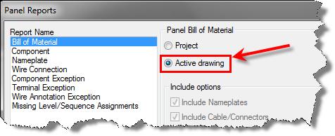 AutoCAD Electrical extracts the catalog information from the drawing and sorts the information based