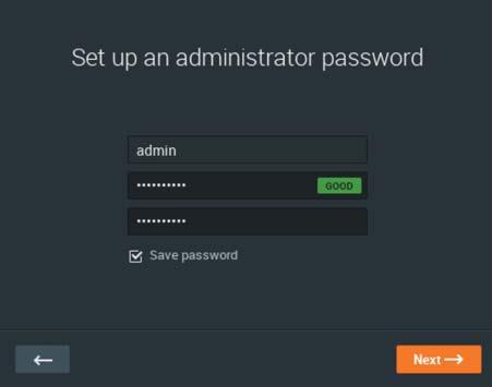 STEP 6: Create password for the ADMIN account.