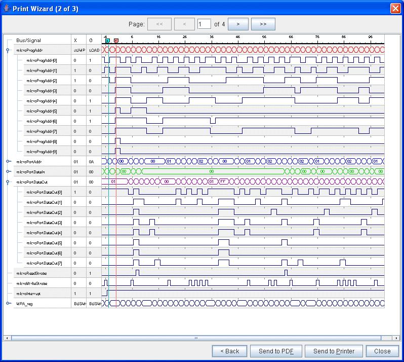 Chapter 4: Using the ChipScope Pro Analyzer Bus Expansion and Contraction You can manipulate the waveform by expanding and contracting the buses in the print preview window.