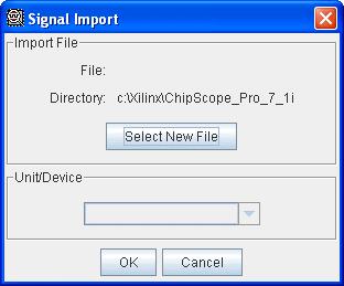 Chapter 4: Using the ChipScope Pro Analyzer Importing Signal Names At the start of a project, all of the signals in every ChipScope Pro core have generic names.