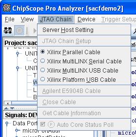 Analyzer Menu Features R Opening a Parallel Cable Connection To open a connection to the Parallel Cable (including the MultiPRO cable), make sure the cable is connected to one of the computer s