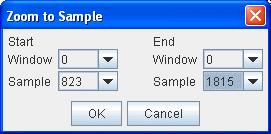 To view the entire waveform display select Waveform Zoom Zoom Fit, or right click in the waveform and select Zoom Zoom Fit.