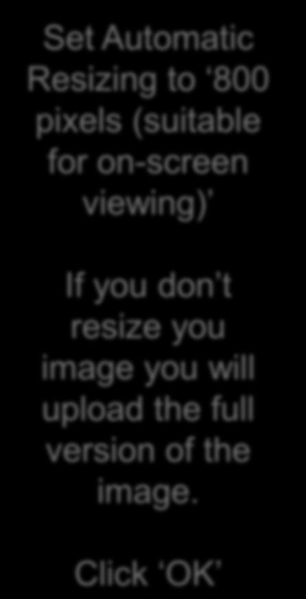 don t resize you image you will upload