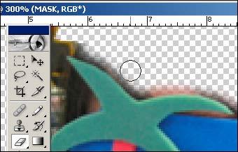 ) Now from the layers menu, click on the eye next to the background layer.