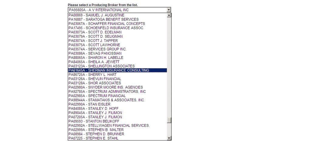 For Primary Agents: A new window will launch, asking you to select a Producing Agency from the dropdown list.