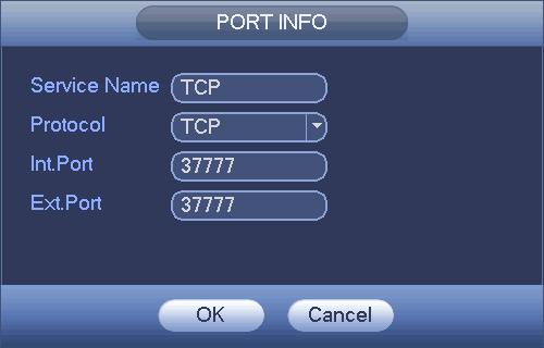 For the TCP and UDP, please make sure the internal port and external port are the same to guarantee the proper data