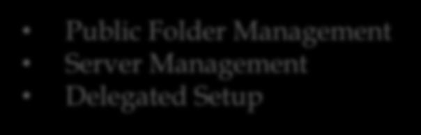 Roles Role Groups Public Folder Management Server Management Delegated Setup Active Directory