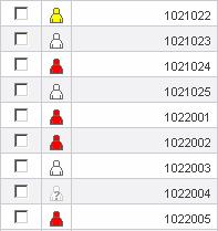 Also note that the icons have color coding, which indicate the presence or absence of discrepancies (data errors): Red indicates a discrepancy actionable to the person or user group logged into the