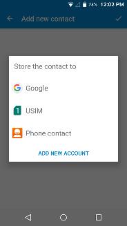» Click the add contact icon to add contact icon in the bottom right.