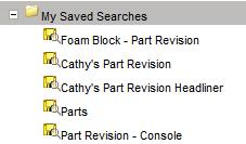 My Saved Searches When creating custom searches, an individual can save searches that they use frequently.