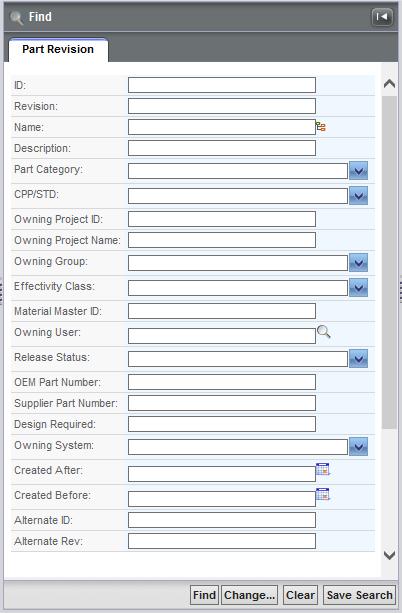 Custom Searches 62 Types of Pre-Configured Custom Searches: Change Order Change Request ERP Design Revision Non ERP Design Revision External Design Revision Design