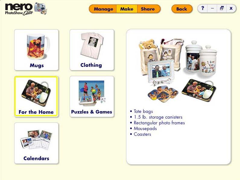 Making Lasting Memories 6.1 Making Photo Gifts Clicking on Photo Gifts lets you create and order different items that have your photos on them.