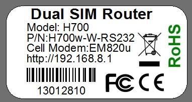 Default, the router is with right Cell Modem name before shipment.