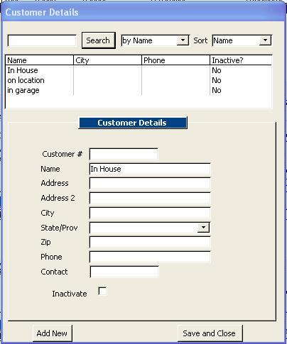 Forms Forms/Customers Add a new customer: To add a new customer, fill in the information.