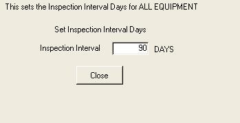 Change Global Inspection Interval This number must be greater than 30 and less than 366.