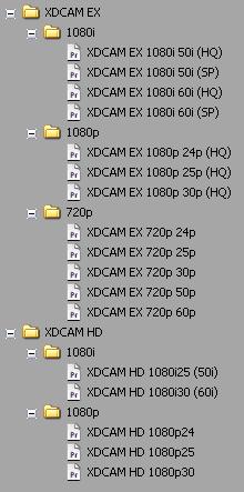 XDCAM HD wraps its high-definition MPEG-2 video and PCM audio as MXF (Material exchange Format) files on Professional Disc optical media. Standard-definition XDCAM does the same with DVCAM and IMX.